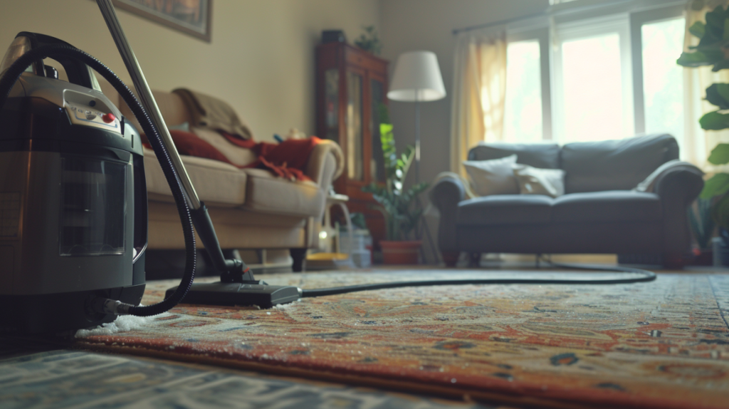 Professional Carpet Cleaning with High-Powered Equipment