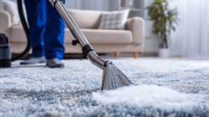 Carpet Cleaning Shampoo for Fresh, Soft Carpet in Modern Living Room
