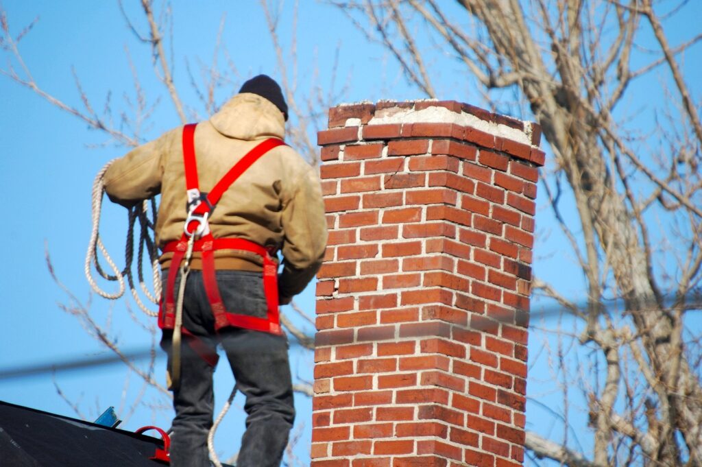 Chimney sweep cleaning