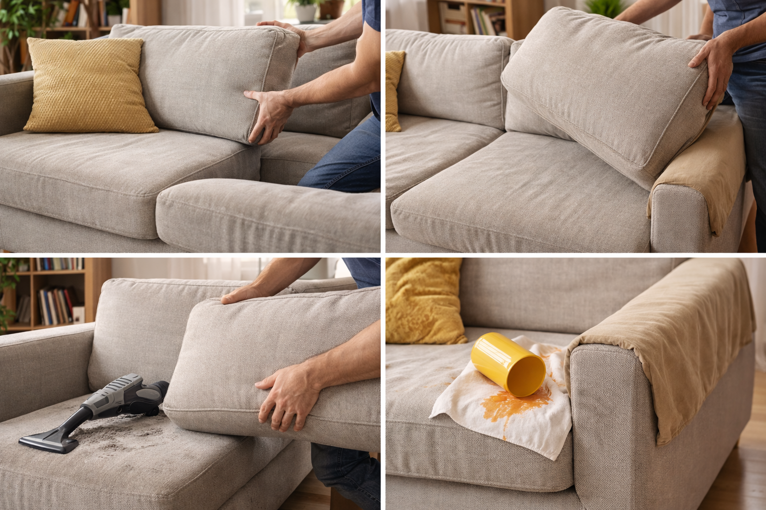 Upholstery maintenance steps before professional upholstery cleaning service in Vancouver BC